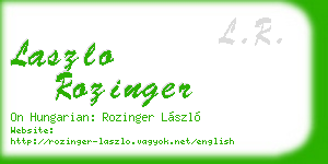 laszlo rozinger business card