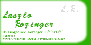 laszlo rozinger business card